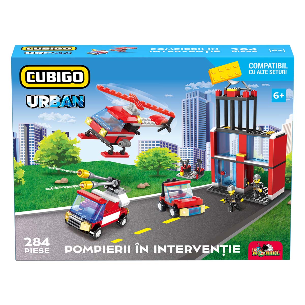 Set de constructie, Cubigo Urban, Pompierii in interventie, 284 piese