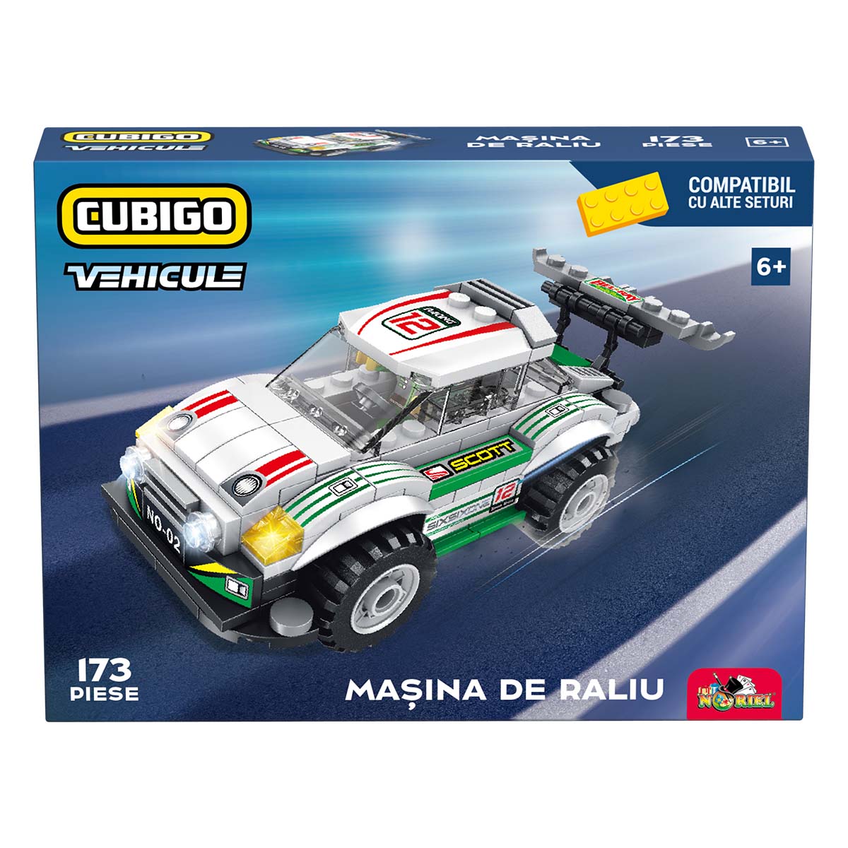Set de constructie, Cubigo Vehicule, Masina de raliu, 173 piese
