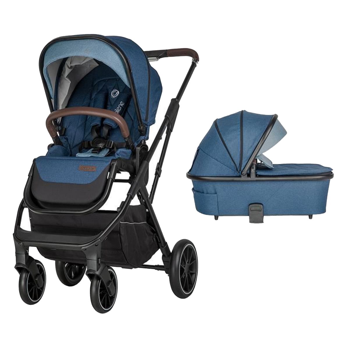 Carucior modular 2 in 1, Coccolle, Silene Celestial, Albastru