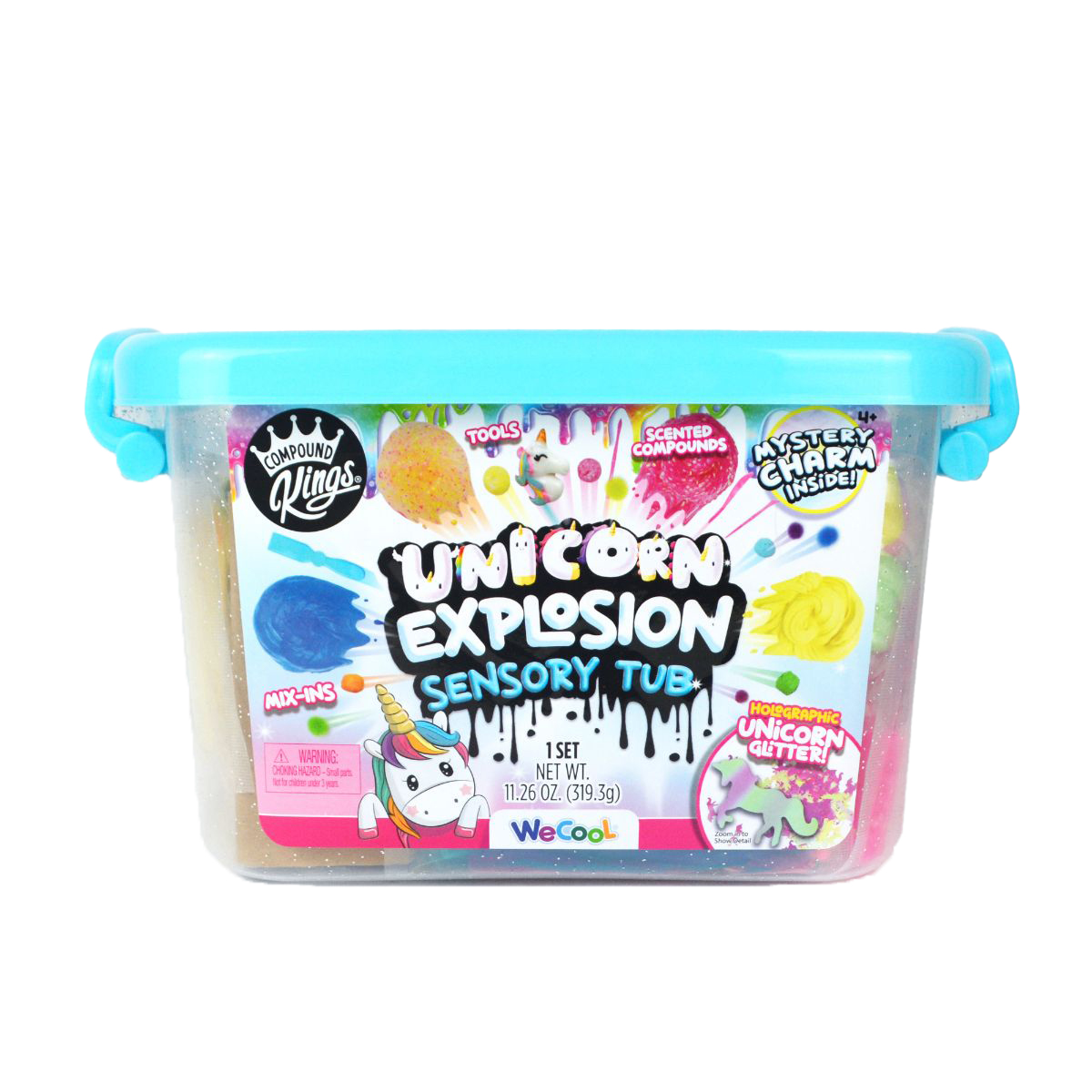 Slime parfumat, Compound Kings, Unicorn Explosion Sensory Tub, 319,3 g