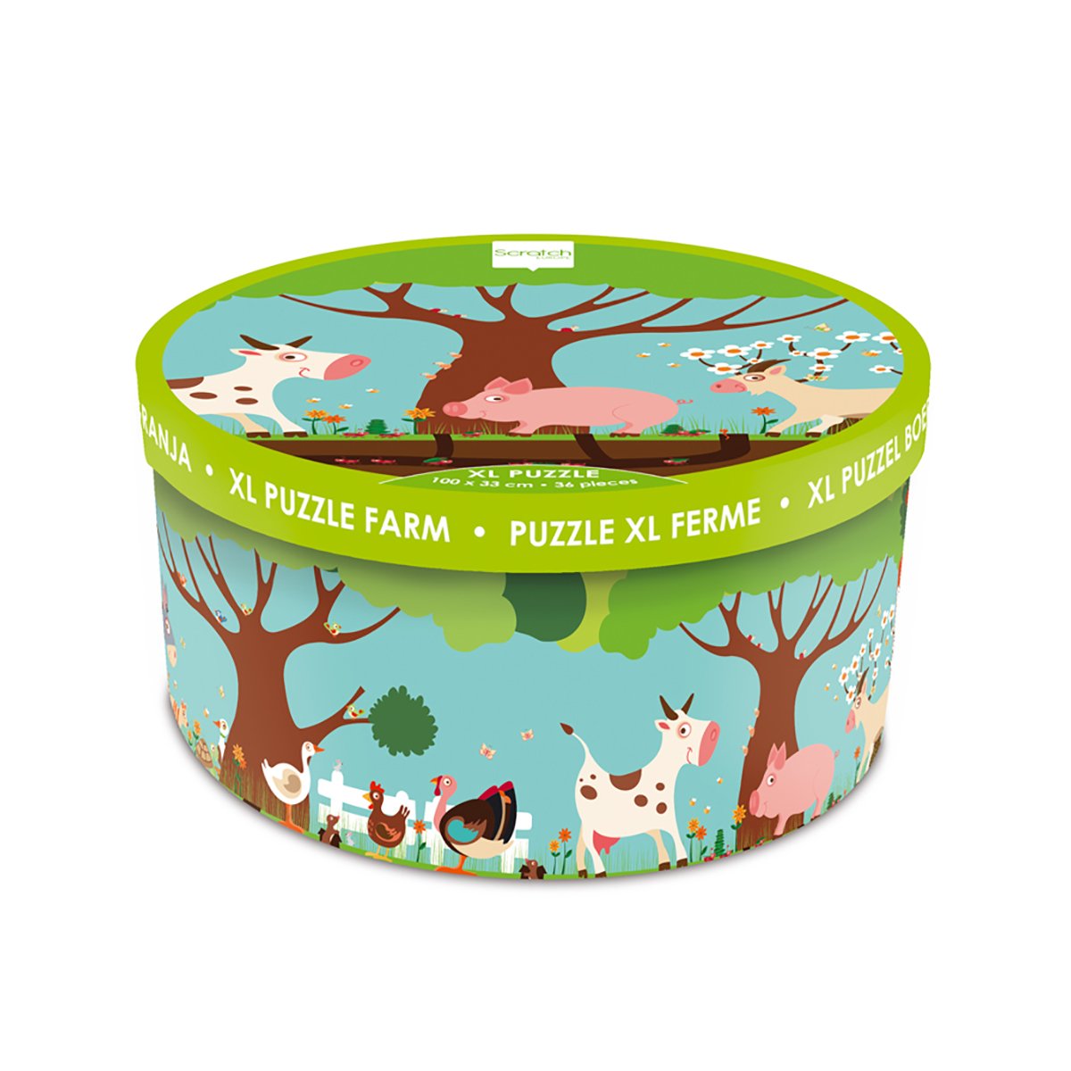 Puzzle de podea Scratch, Ferma, 36 piese