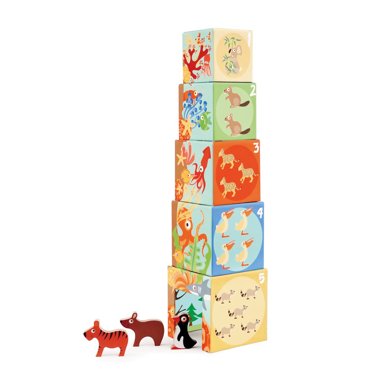 Jucarie de constructie Scratch, Turn, Animalele lumii