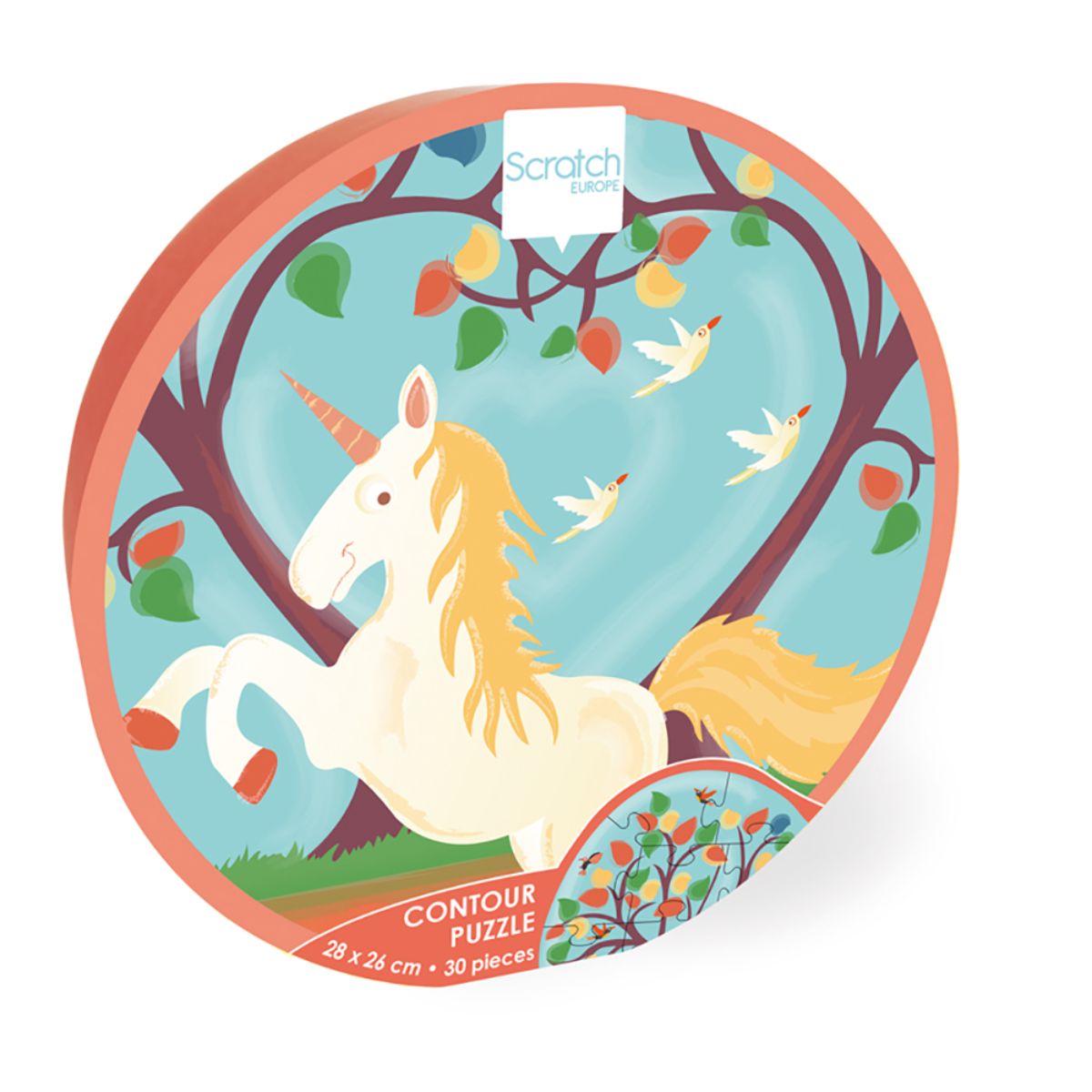 Puzzle Scratch, Unicorn, 30 piese