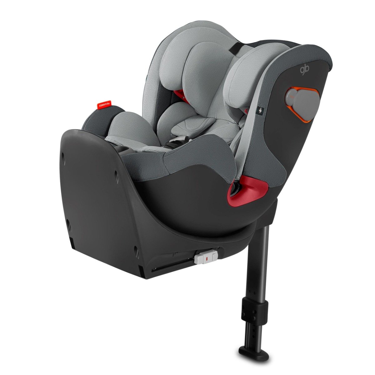 Scaun auto cu Isofix GB Convy-Fix London Grey, 0 - 25 Kg