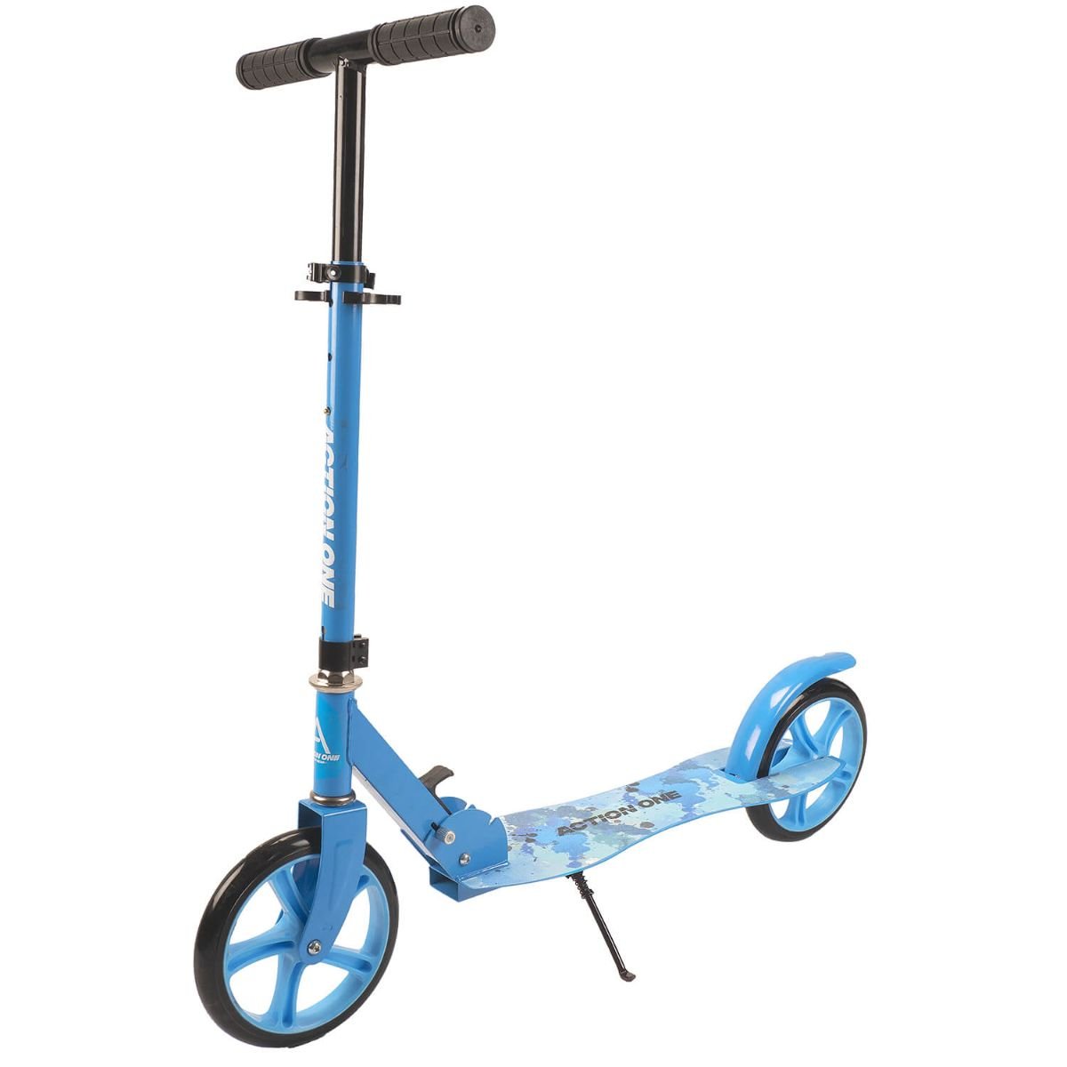 Trotineta pliabila Action One, Nitro albastra cu cric, Roti 200 mm