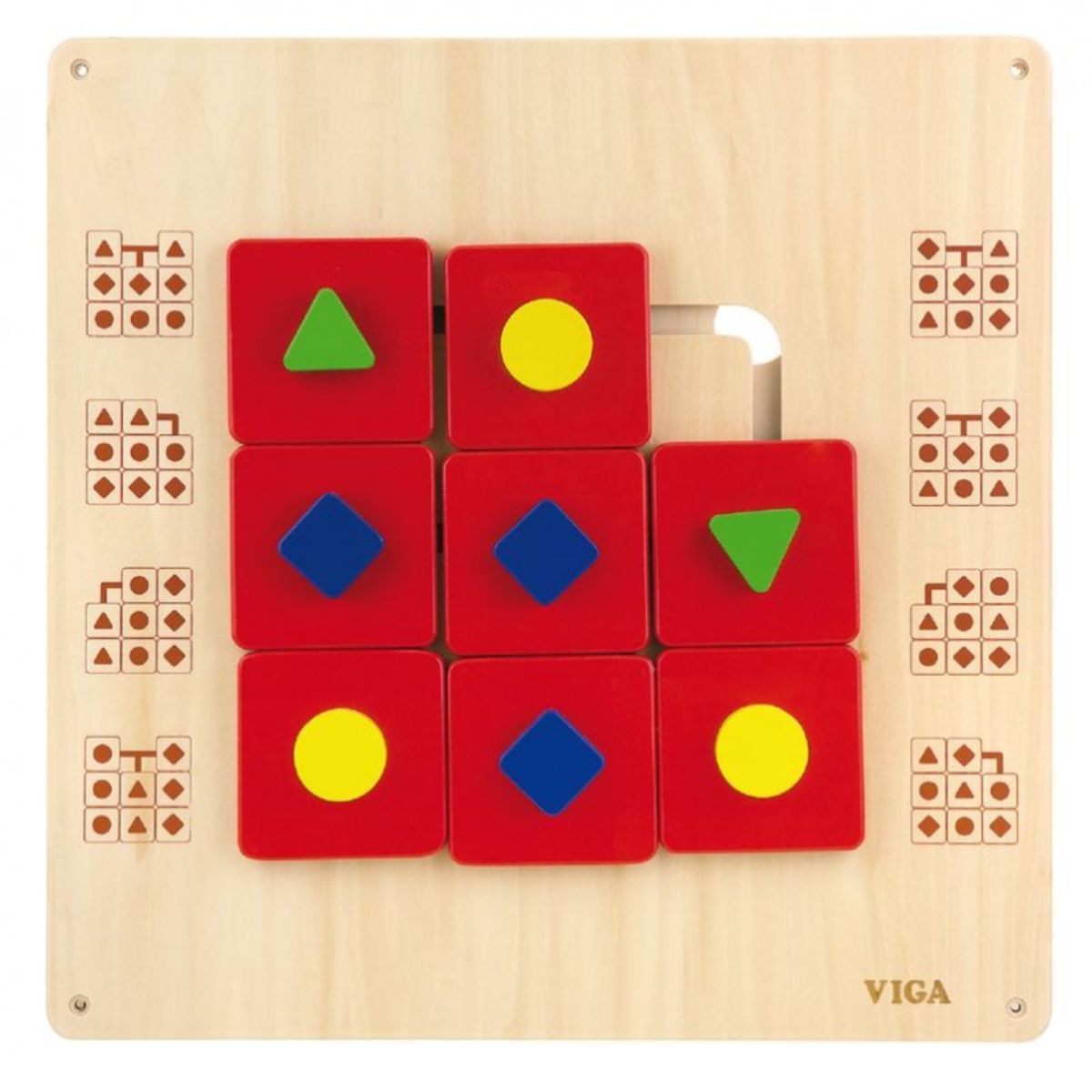 Jucarie de perete, Viga, Labirint cu forme geometrice