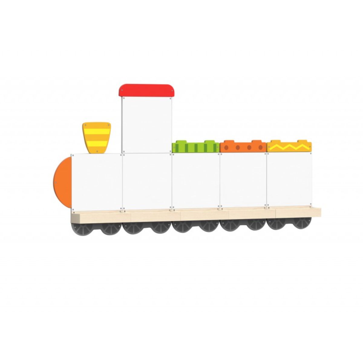 Set table de scris magnetice, Viga, Trenulet cu trei vagoane