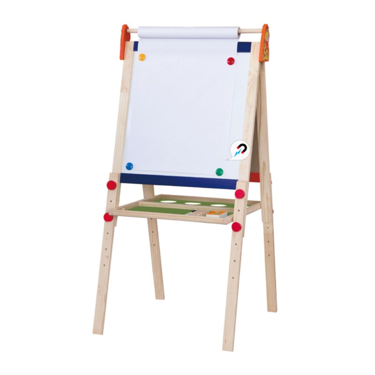 Tabla educationala, Viga, Dubla, magnetica si neagra, cu accesorii
