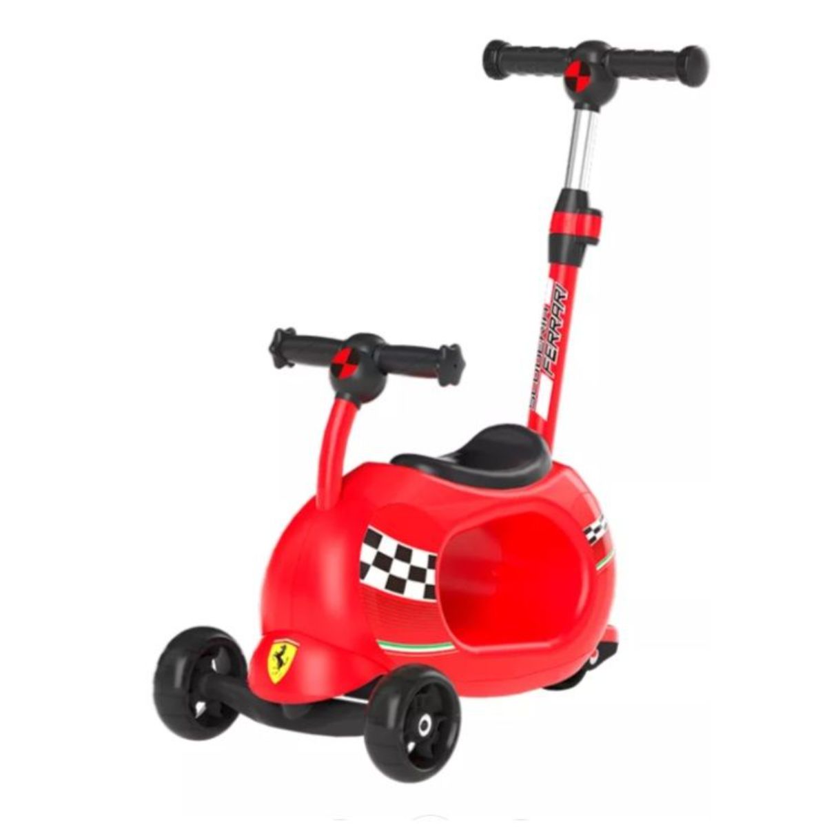 Trotineta pliabila 4 in 1, Mesuca, Ferrari, Rosu