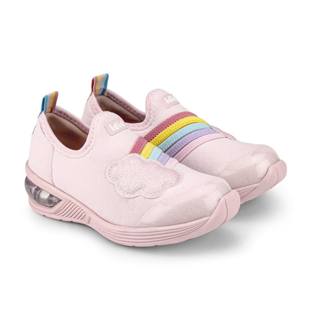 Pantofi fete, Bibi, cu led, Space Wave 2.0 Rainbow