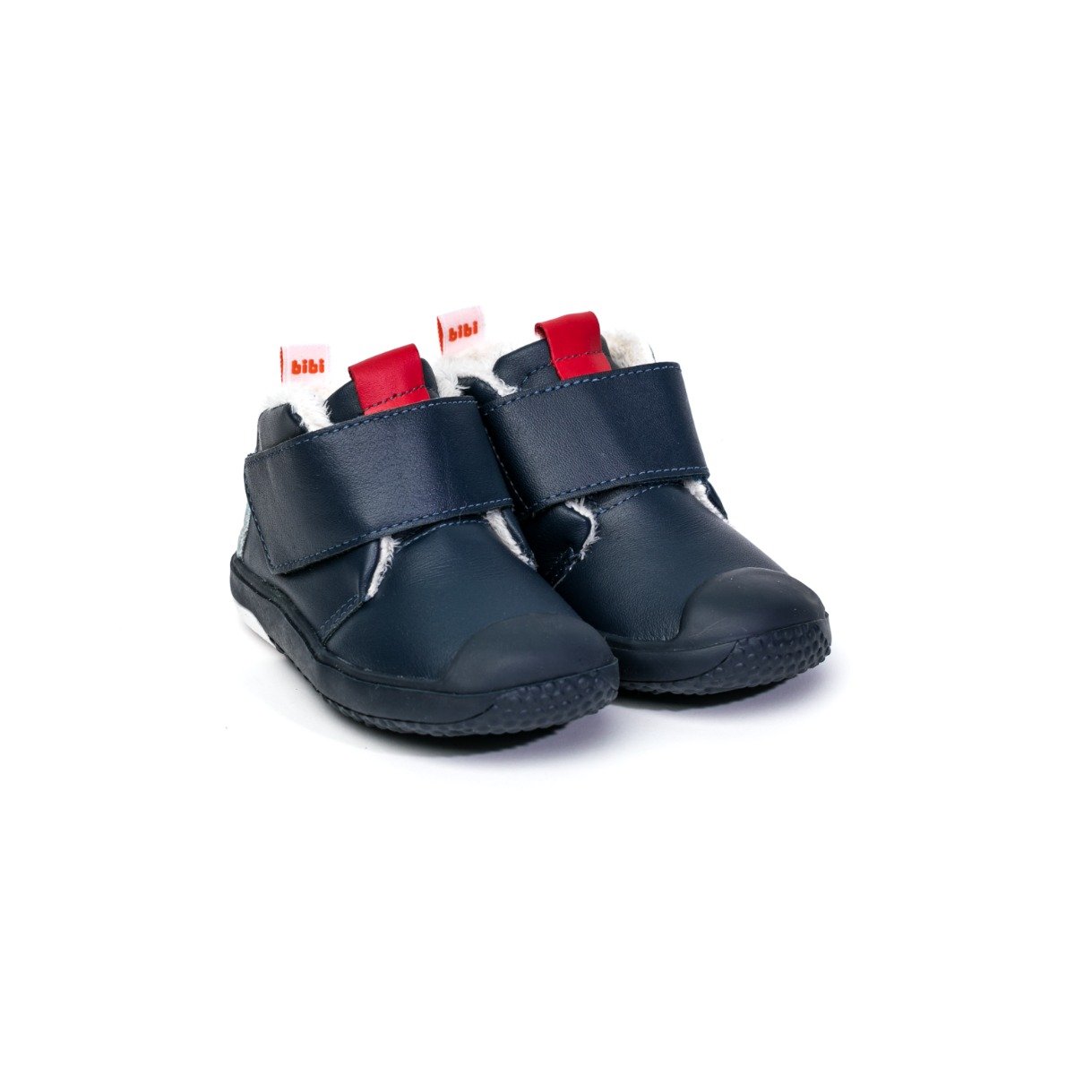 Ghete cu velcro, Imblanite, Bibi Shoes, Prewalker Azul