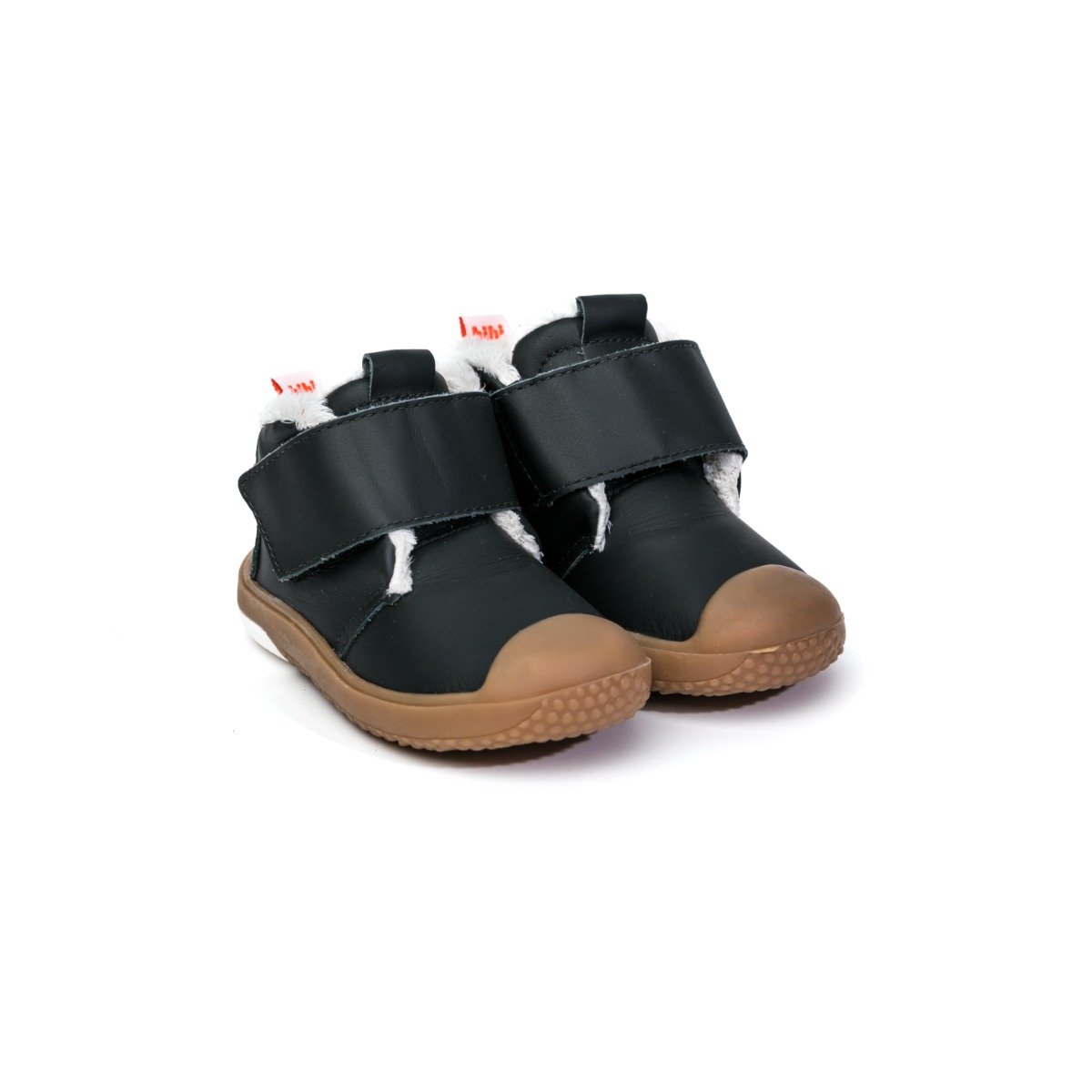 Ghete cu velcro, Imblanite, Bibi Shoes, Prewalker Black