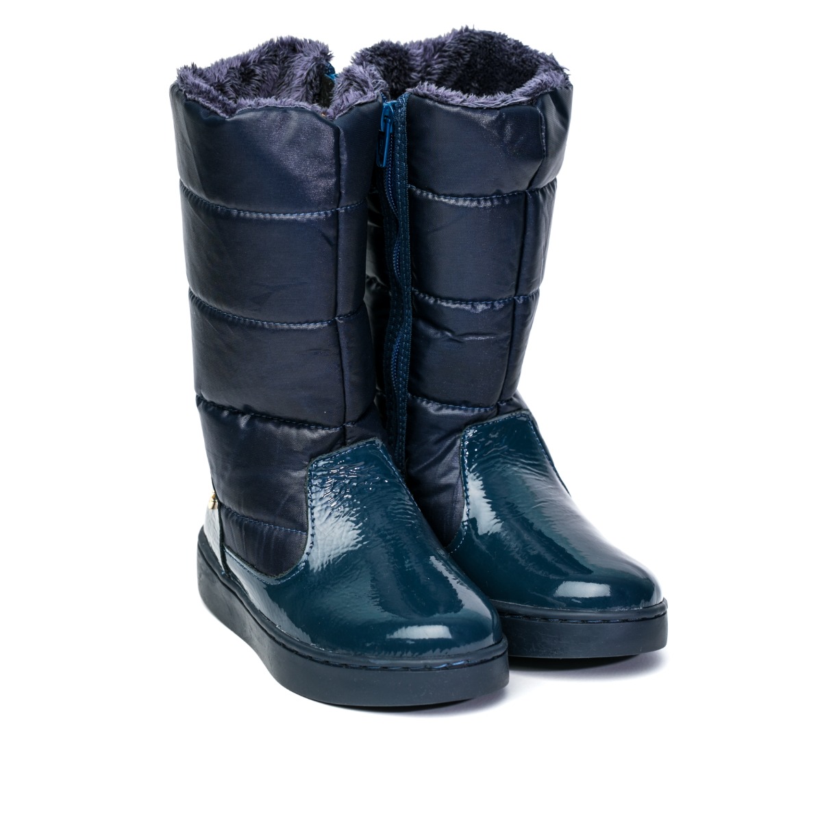Cizme imblanite, Inalte, Bibi Shoes, Urban Boots, Azul
