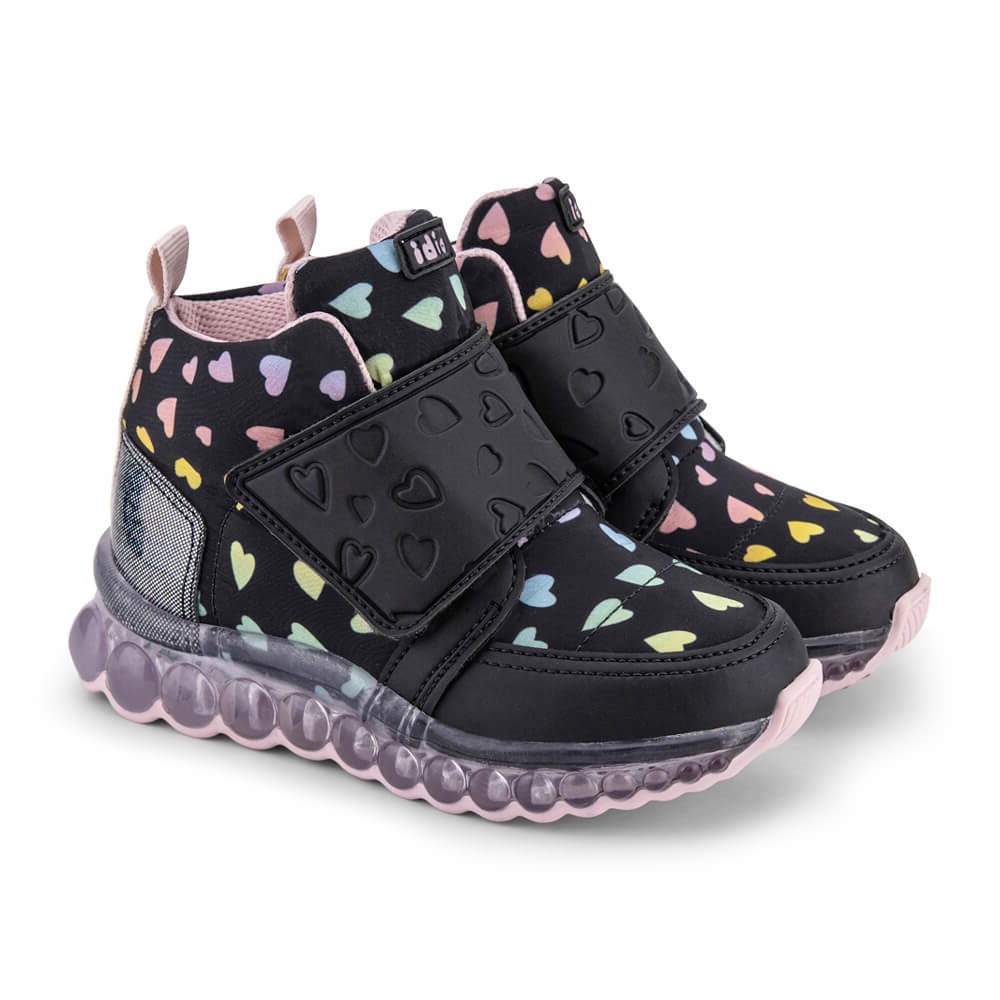 Ghete cu led, Bibi Shoes, Roller Celebration, Hearts