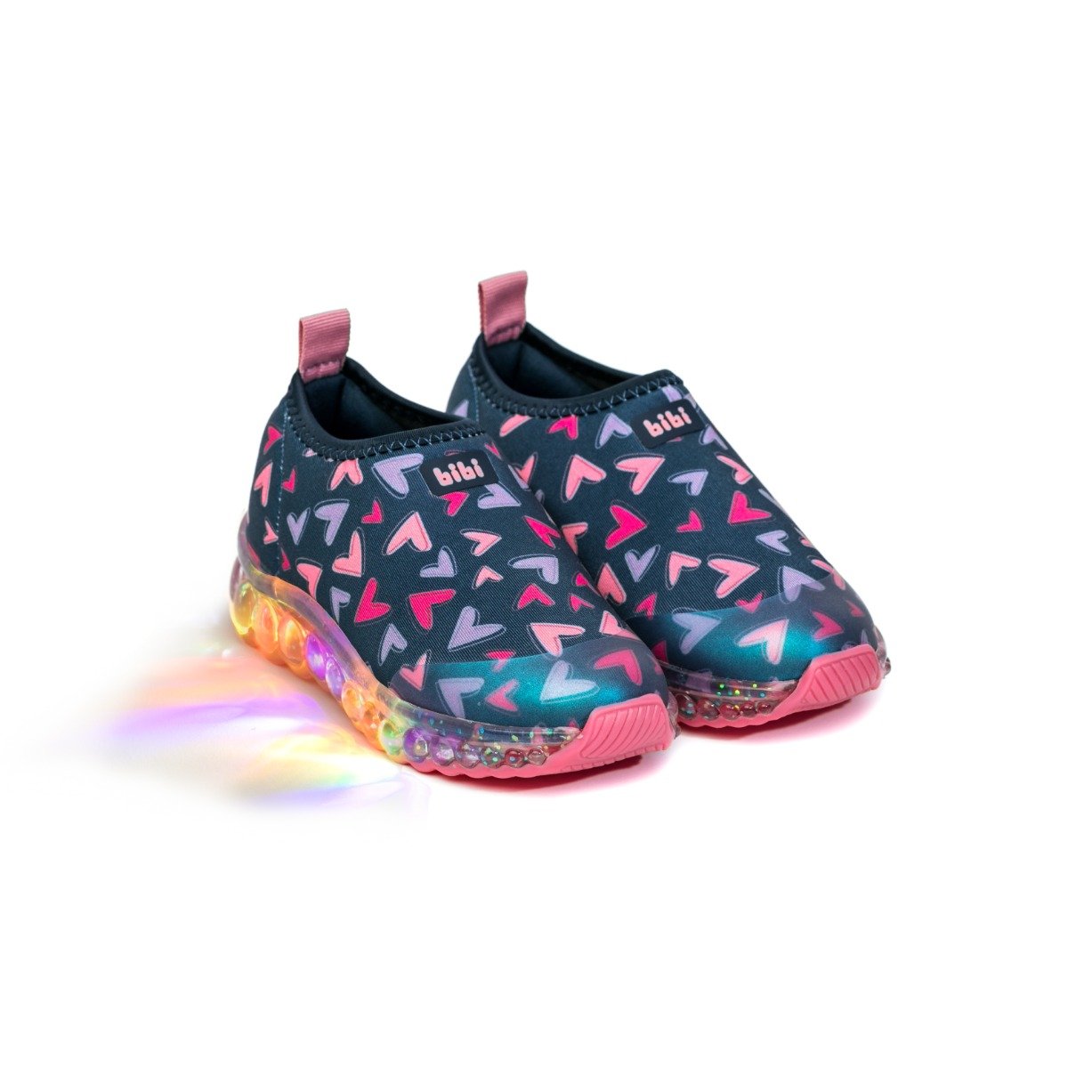 Pantofi sport cu led, Bibi Shoes, Roller Celebration, Naval Hearts