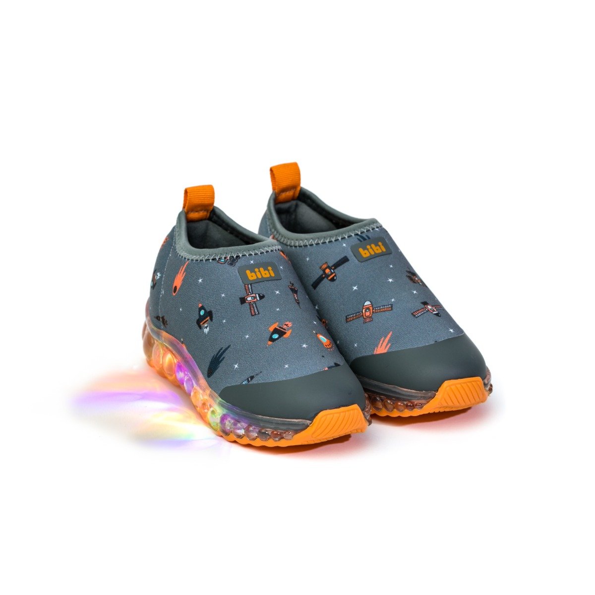 Pantofi sport cu led, Bibi Shoes, Roller Celebration Grey