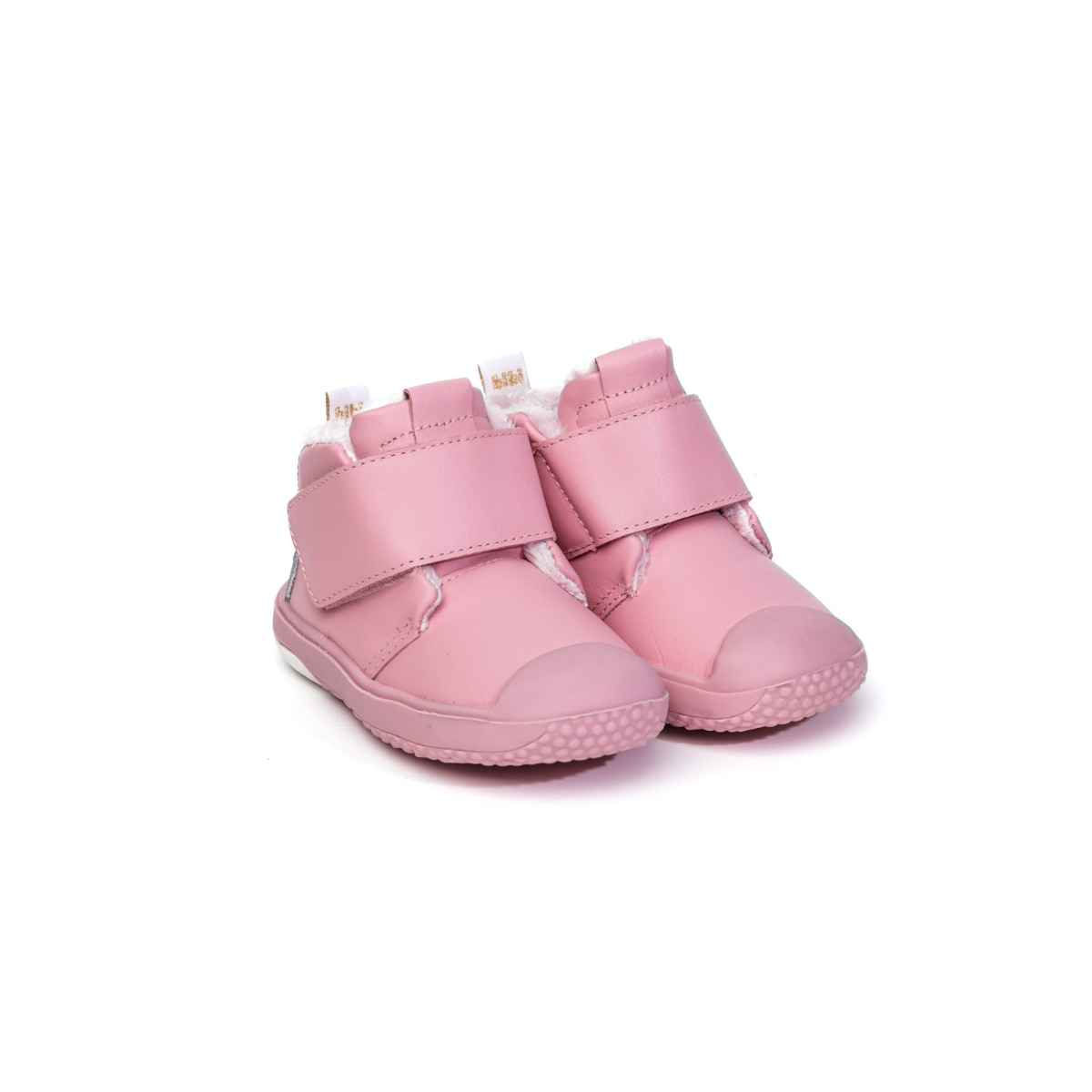 Ghete cu velcro, Imblanite, Bibi Shoes, Prewalker, Rosa