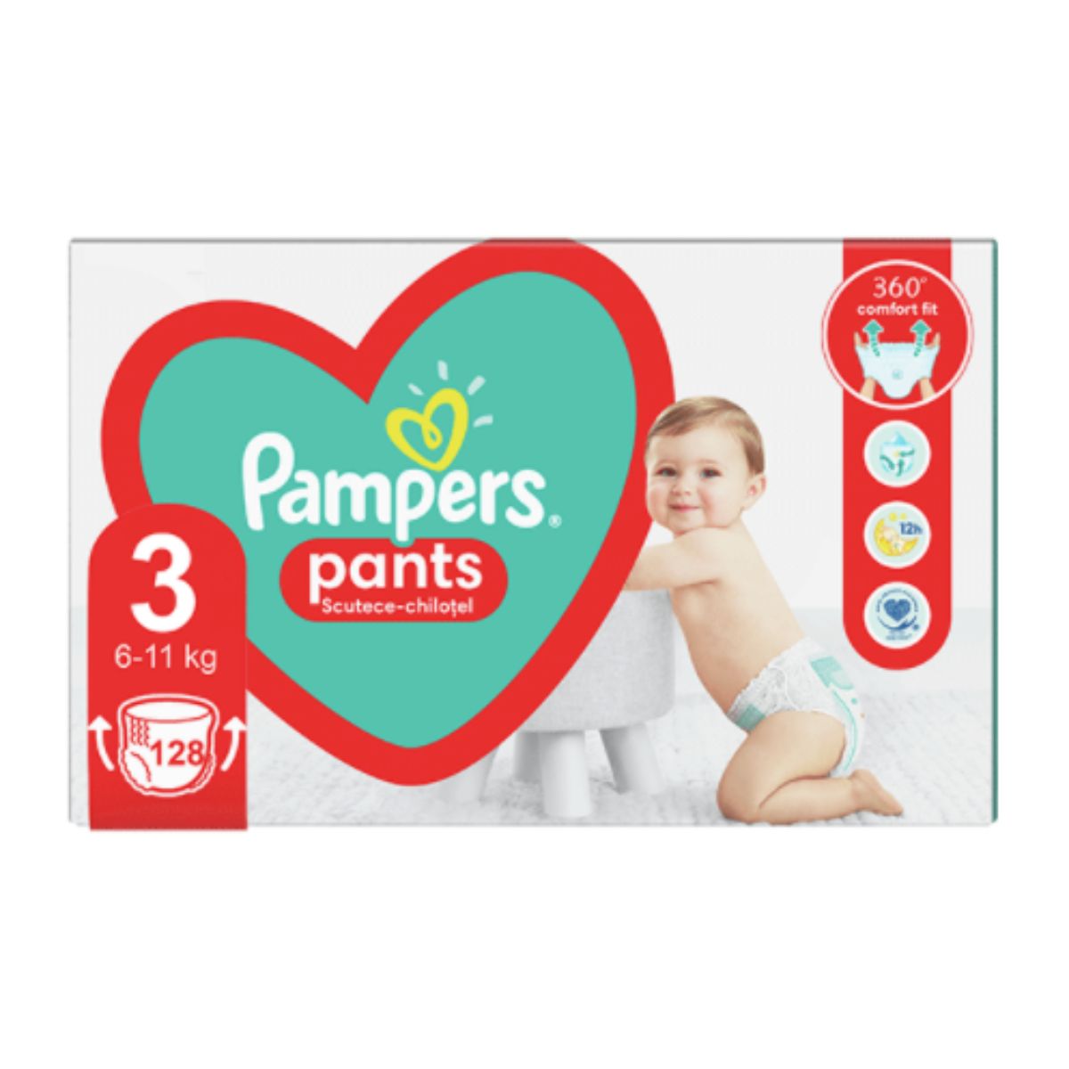Scutece Pampers 3 Chilotel, 6-11 kg, 128 buc