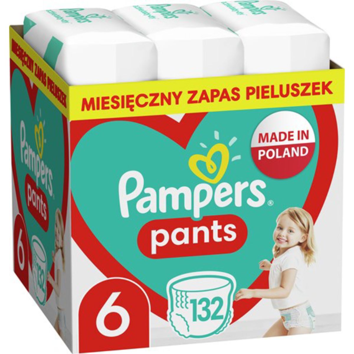 Scutece Pampers, Chilotel XXL, Marimea 6, 15+ kg, 132 buc
