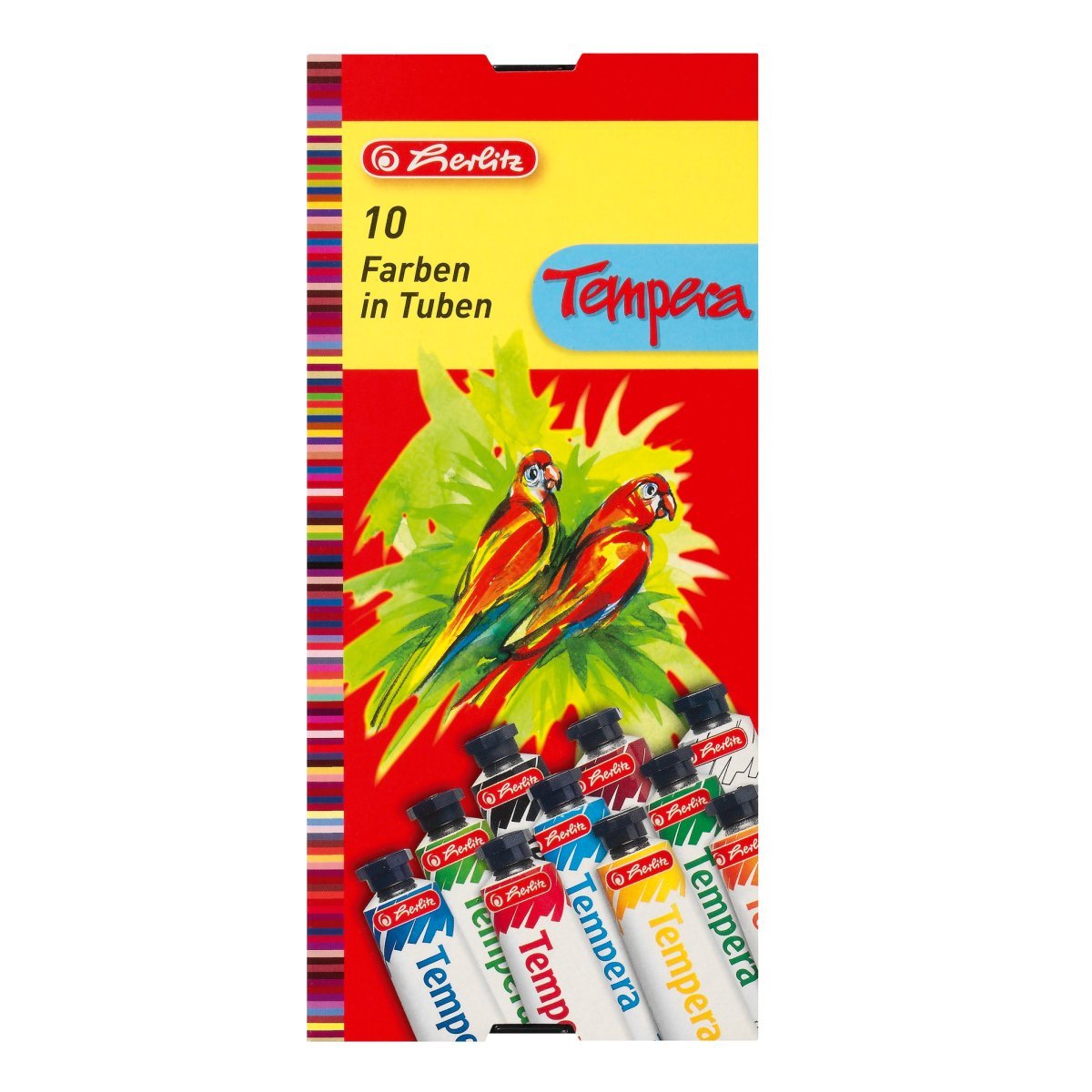 Set acuarele tempera Herlitzm 10 culori, 16 ml