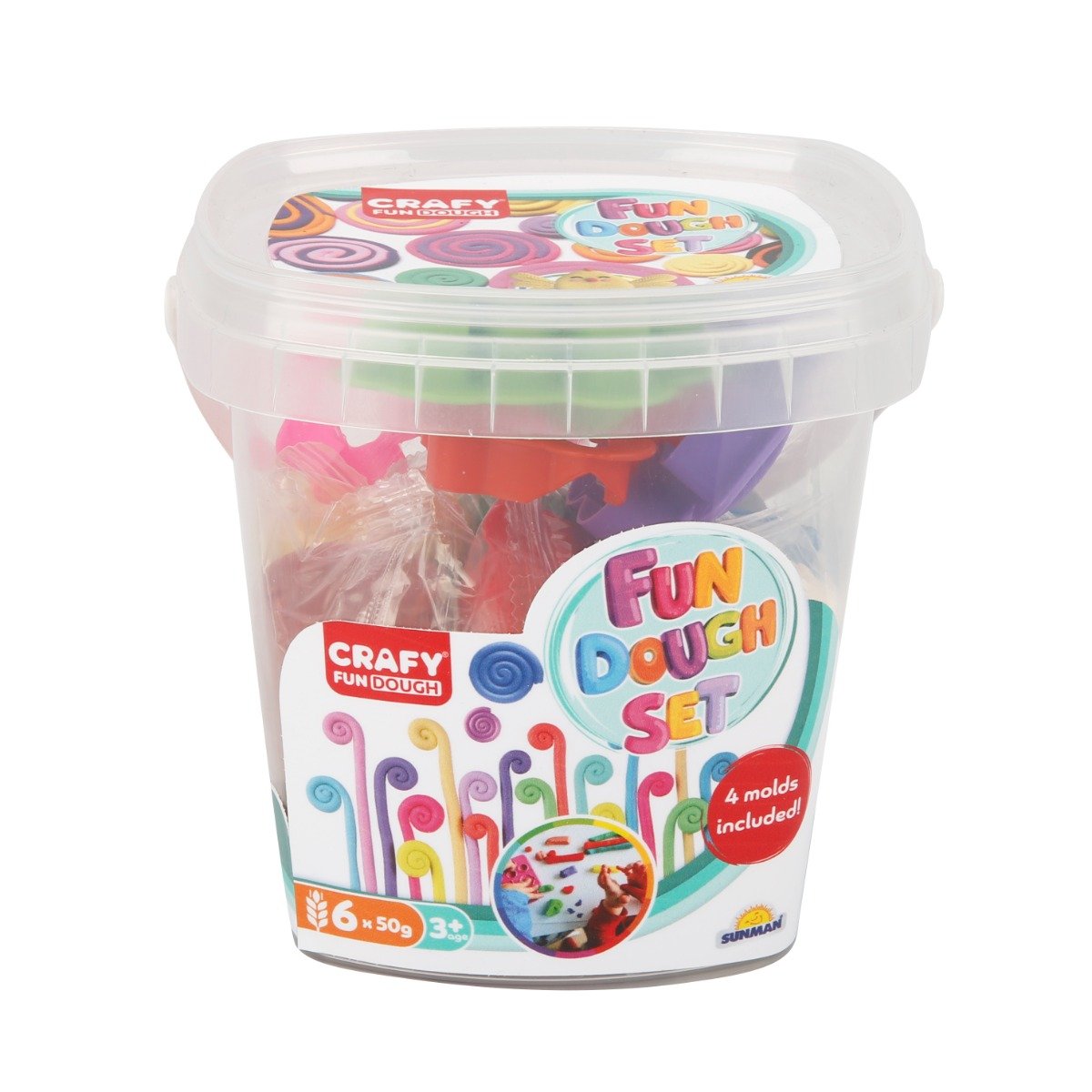 Set galetusa cu plastilina, Crafy, 300 g
