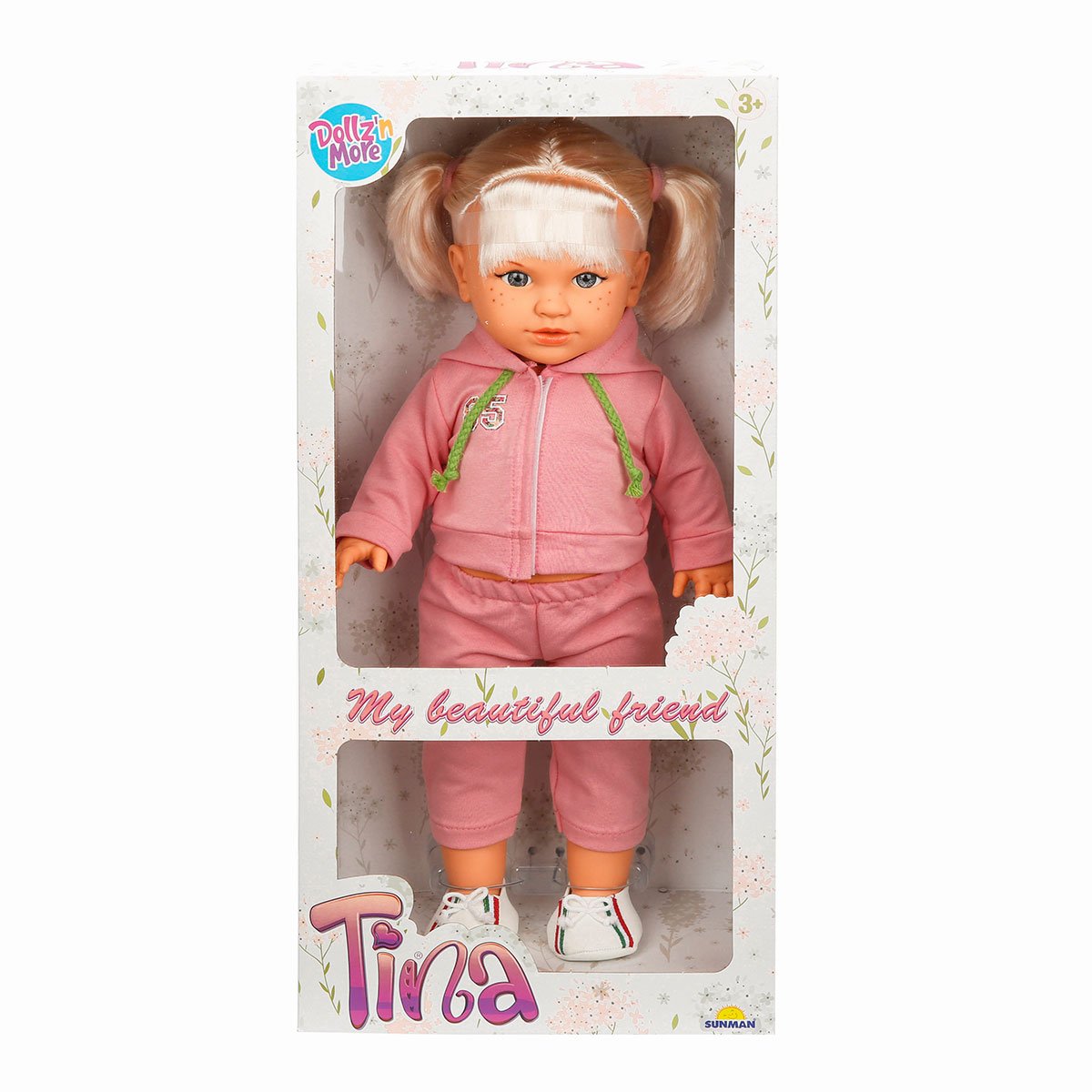 Papusa Tina in tinuta sportiva, Dollz And More, Roz, 45 cm
