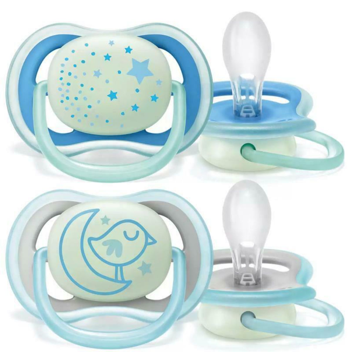 Set 2 suzete Avent, Ortodontice, de noapte, 6-18 luni, Ultra Air