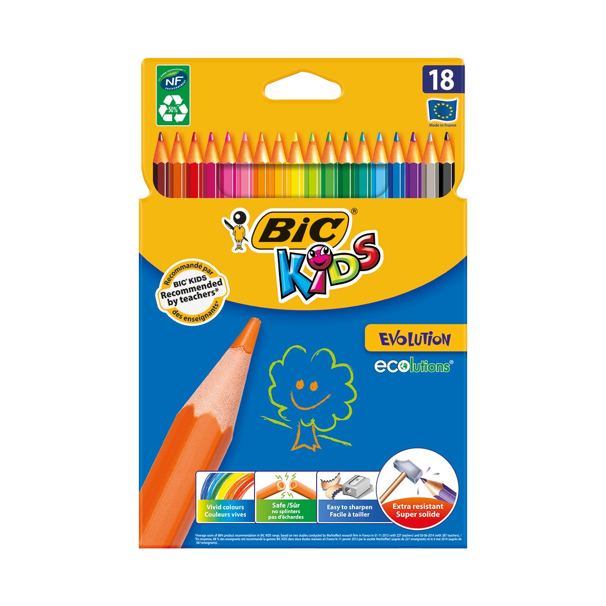 Set creioane colorate Evolution Bic, P18