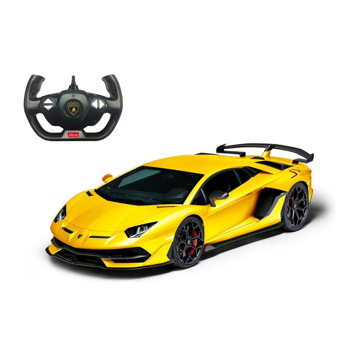 Masina cu telecomanda Rastar Lamborghini Aventador SVJ, 1:14, Galben
