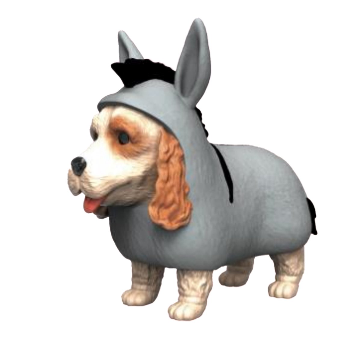 Mini figurina, Dress Your Puppy, Cocker Spaniel in costum de magar, S2