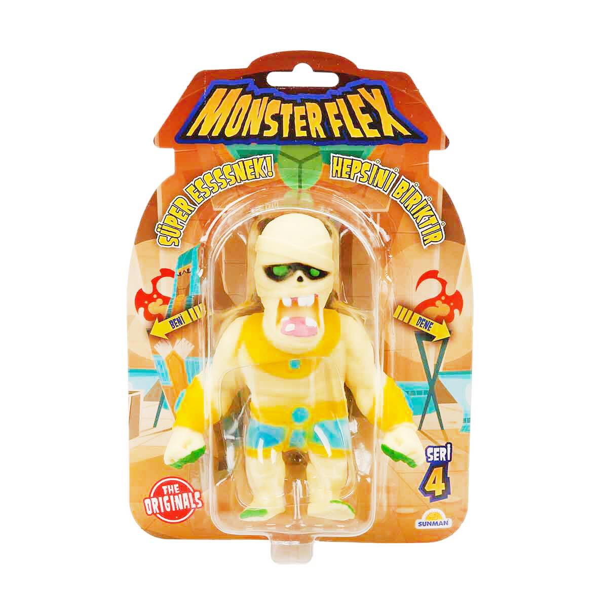 Figurina Monster Flex, Monstrulet care se intinde, S4, Mummy