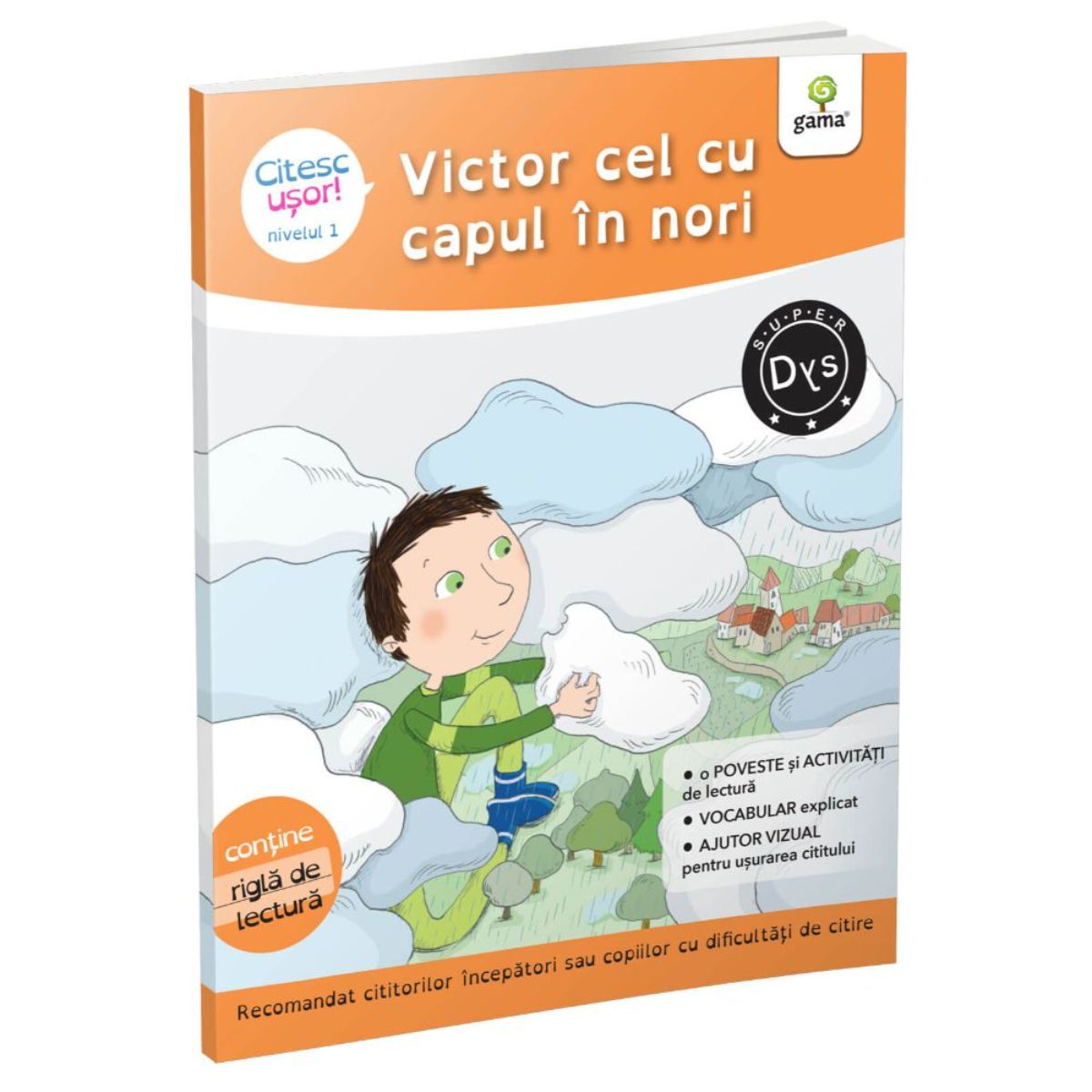 Victor cel cu capul in nori, Citesc usor, Evelyne Barge, Marco Overzee