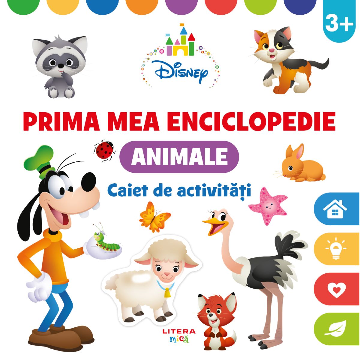 Disney, Prima mea enciclopedie, Animale, Caiet de activitati 3 ani (contine autocolante)