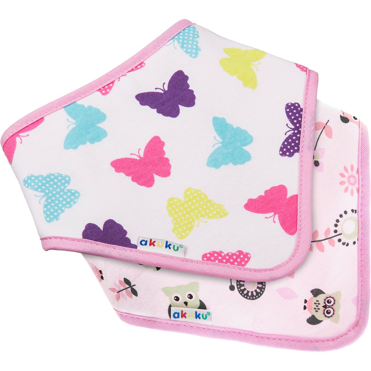 Set bavete tip bandana Akuku, Roz