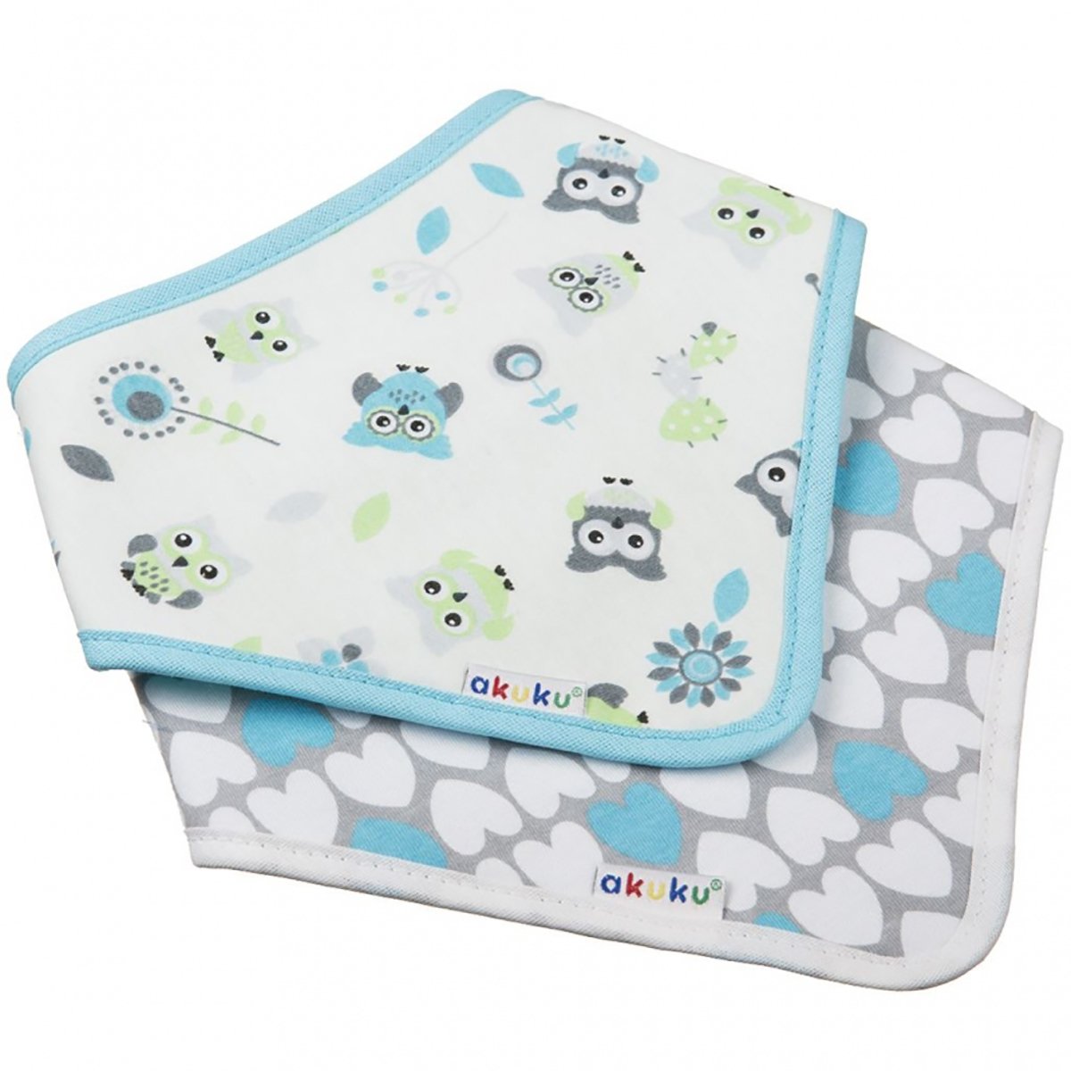 Set bavete tip bandana Akuku, Bleu