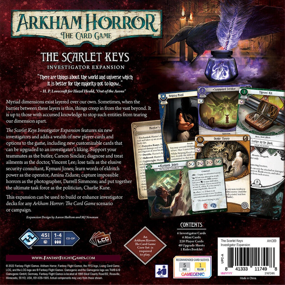 Arkham Horror The Card Game - The Scarlet Keys Investigator Expansion - imagine 3