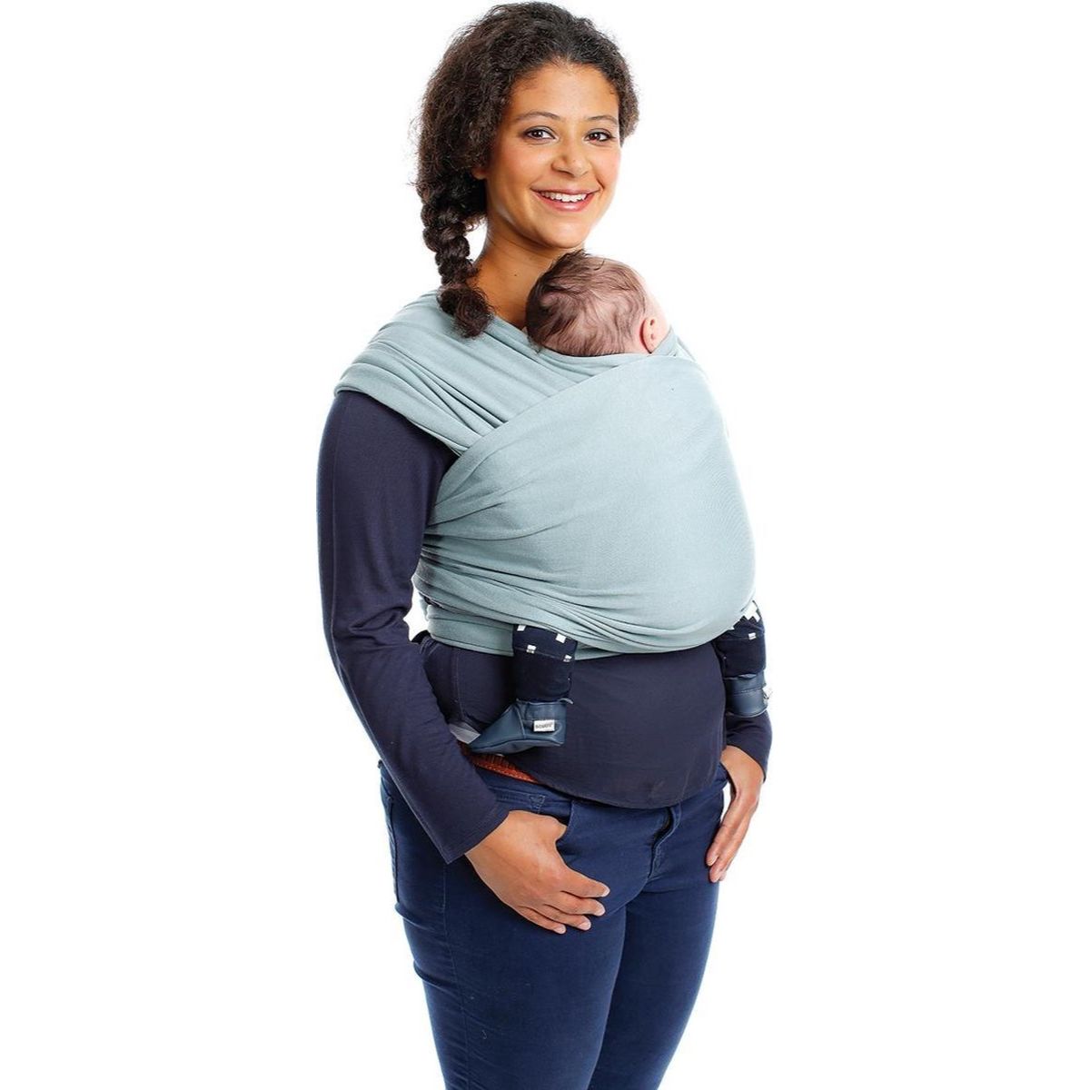 Sistem de purtare Babylonia Wrap Elastic Tricot Slen Organic, 3.5Kg-15Kg, Dream Blue