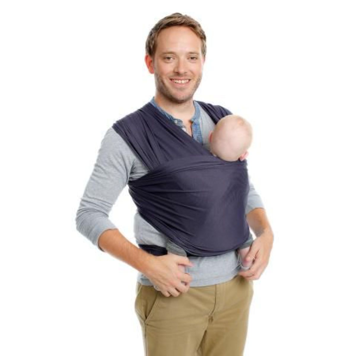 Sistem de purtare Babylonia Wrap Elastic Tricot Slen Cool, 3.5Kg-15Kg, Navy