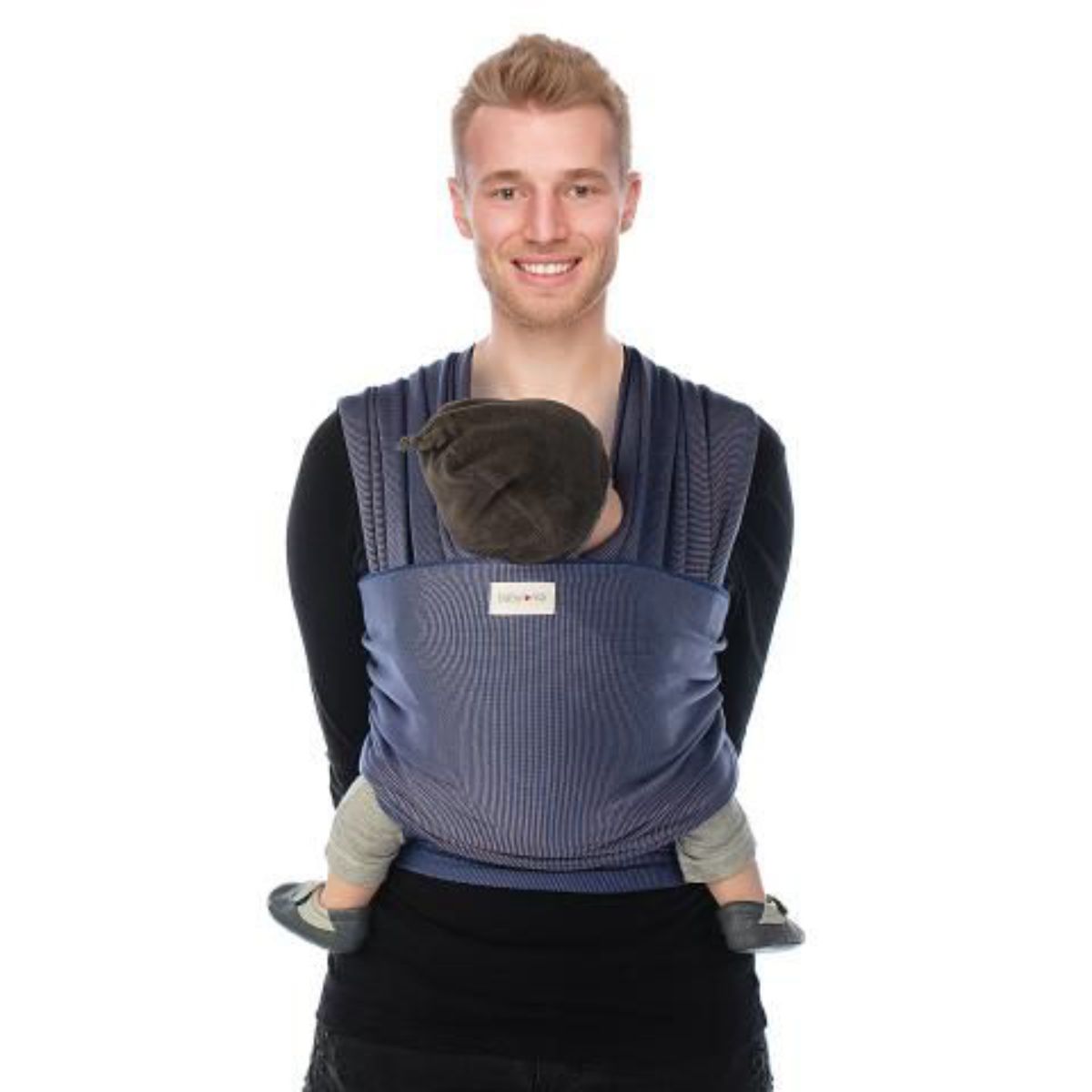 Sistem de purtare Babylonia Wrap Elastic Tricot Slen Design, 3.5Kg-15Kg, Blue Stipple