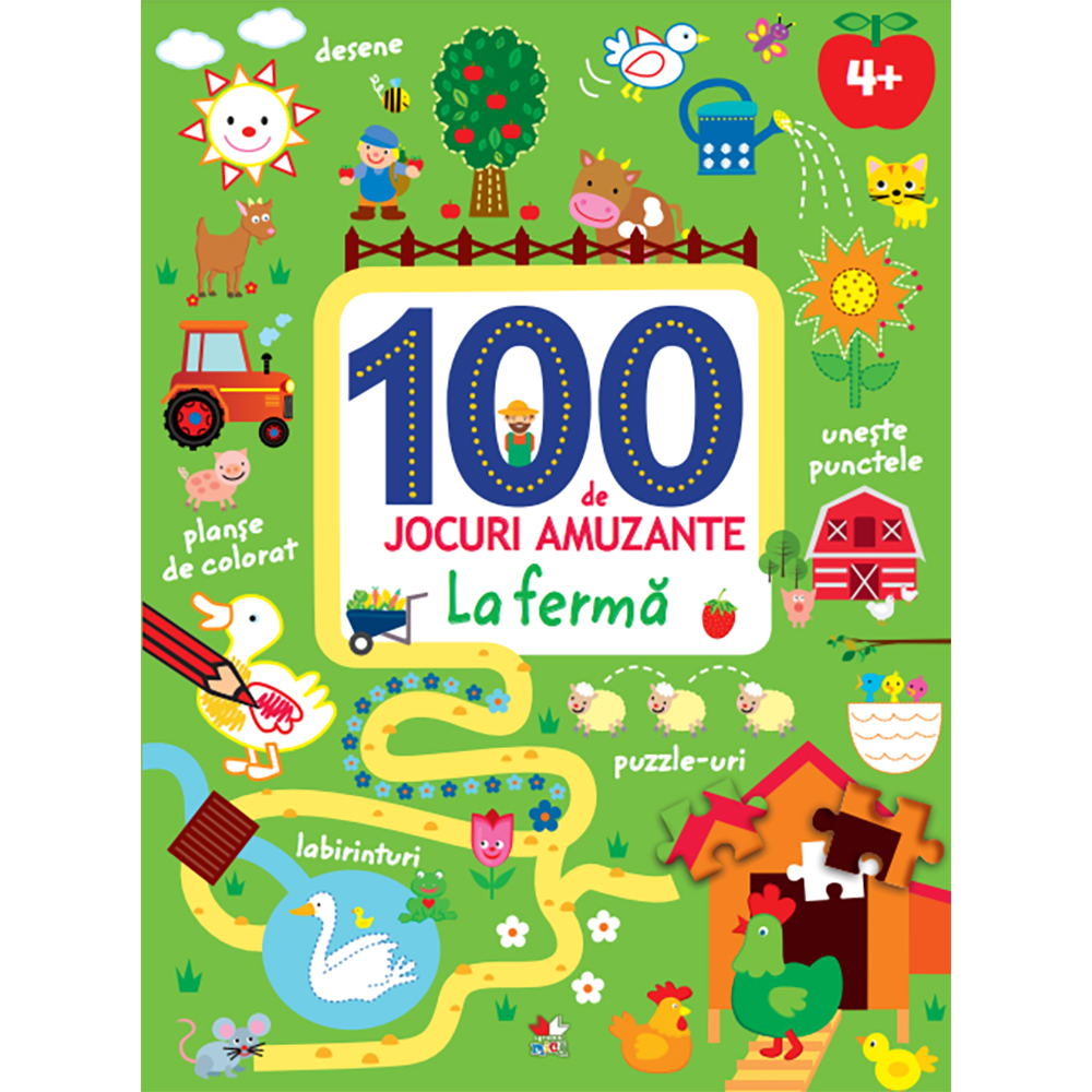 Carte Editura Litera, 100 de jocuri amuzante. La ferma
