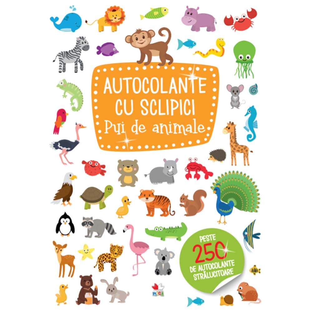 Carte Editura Litera, Autocolante cu sclipici. Pui de animale