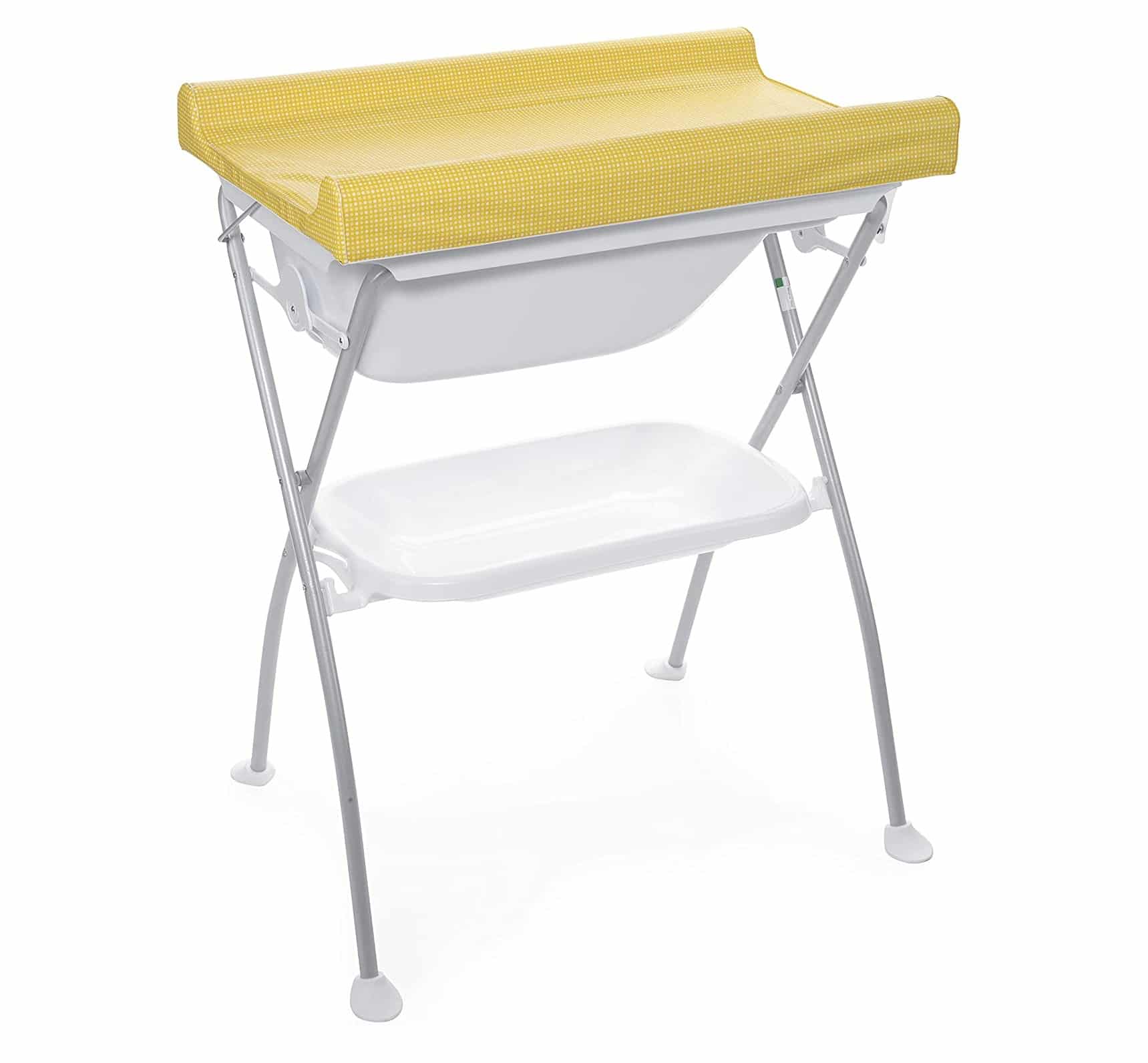 Cadita cu masa de infasat Chicco Bubble Land, Safron (Galben), 0 luni+