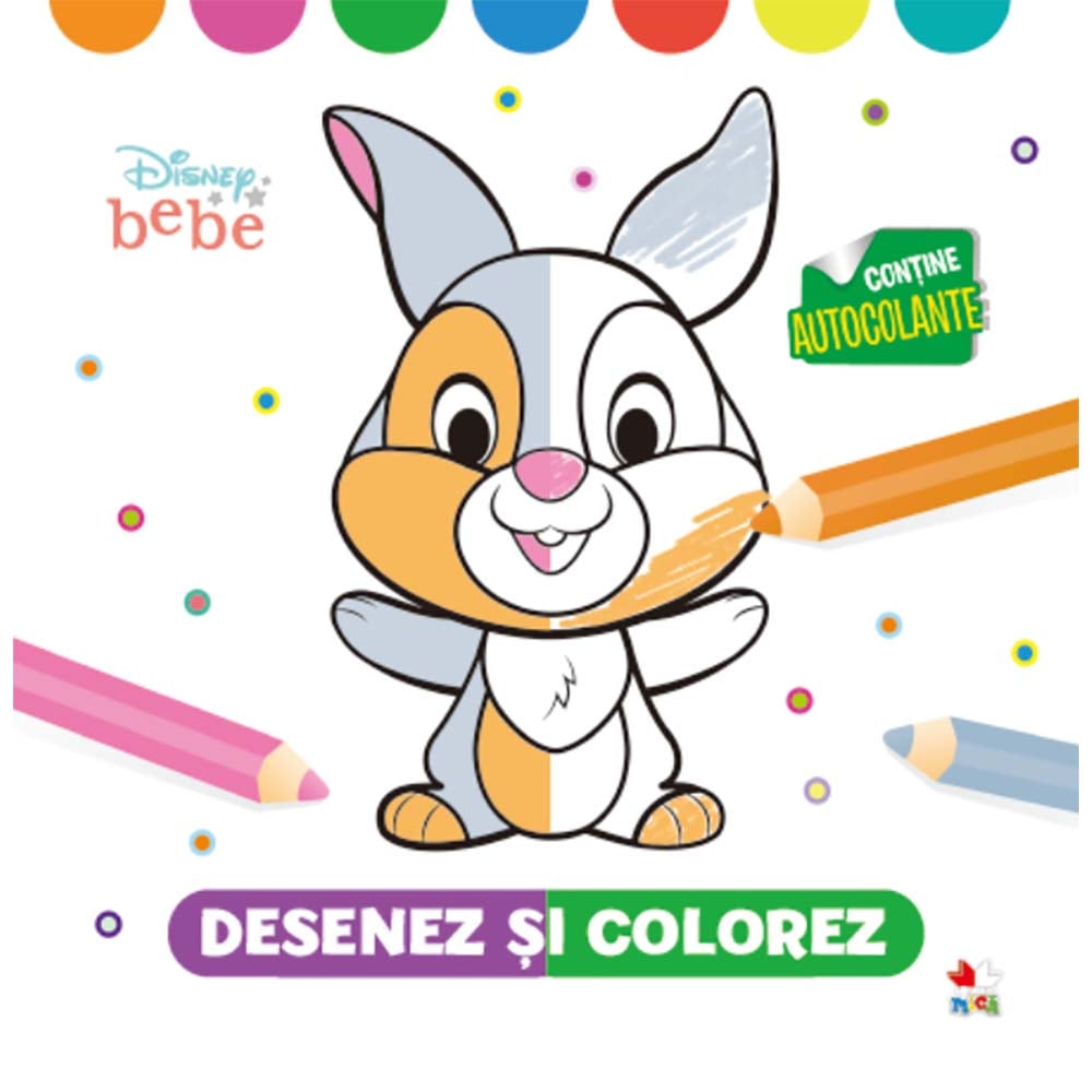Carte Editura Litera, Disney Bebe, Desenez si colorez