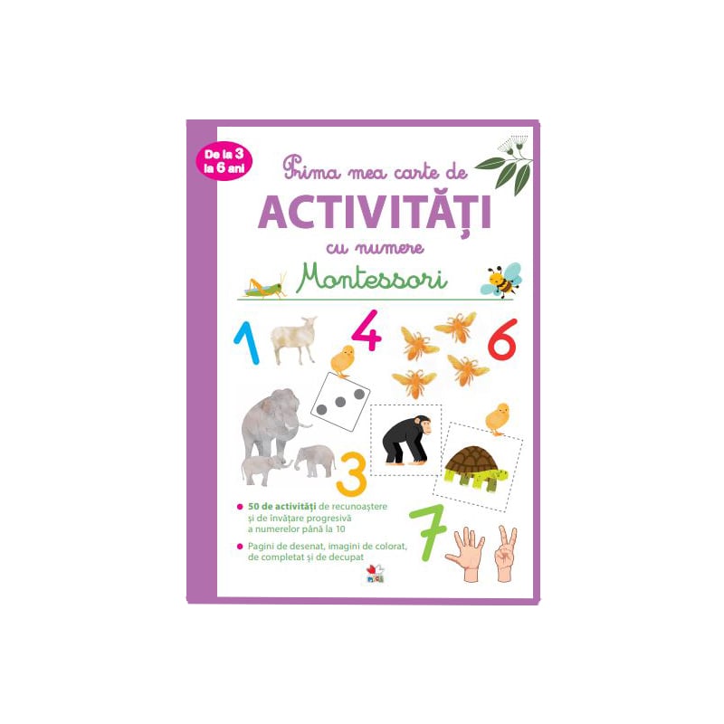 Prima mea carte de activitati cu numere, Montessori