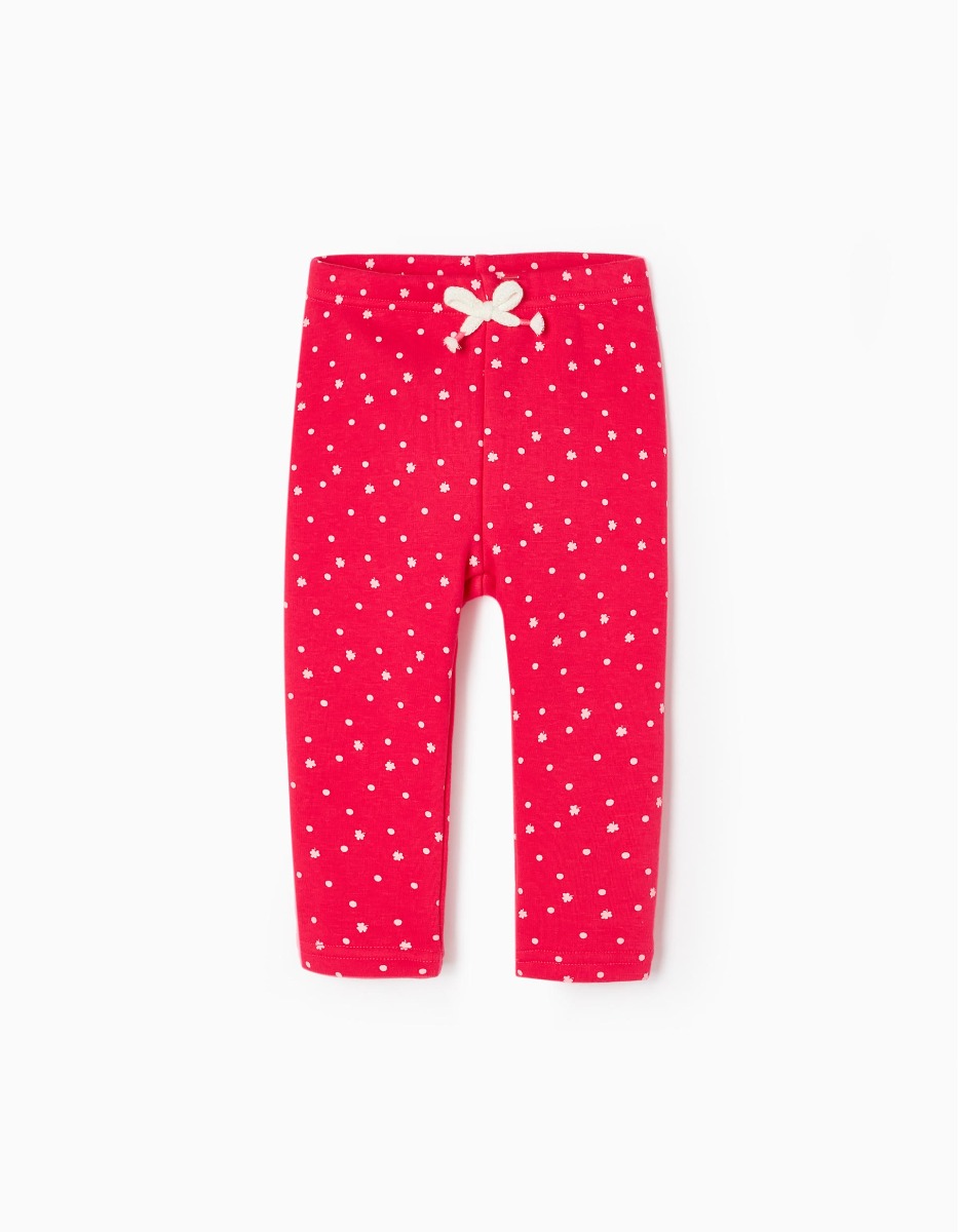 Colanti cu talie elastica si fundita decorativa pentru bebelusi, Zippy, Roz