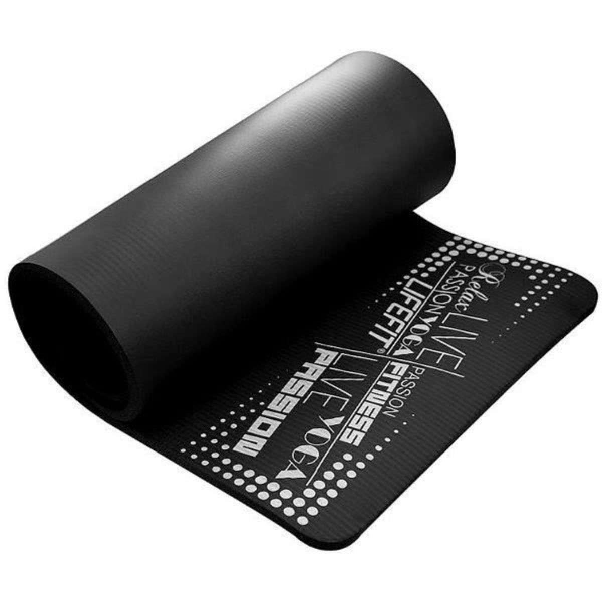 Covoras yoga Exclusive Plus DHS, Negru, 180 cm
