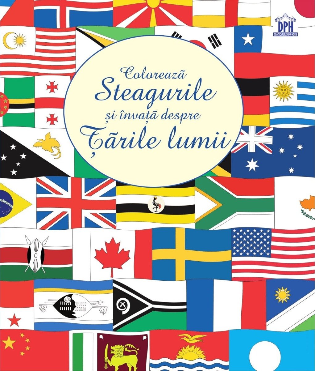 Coloreaza steagurile si invata despre tarile lumii, Usborne