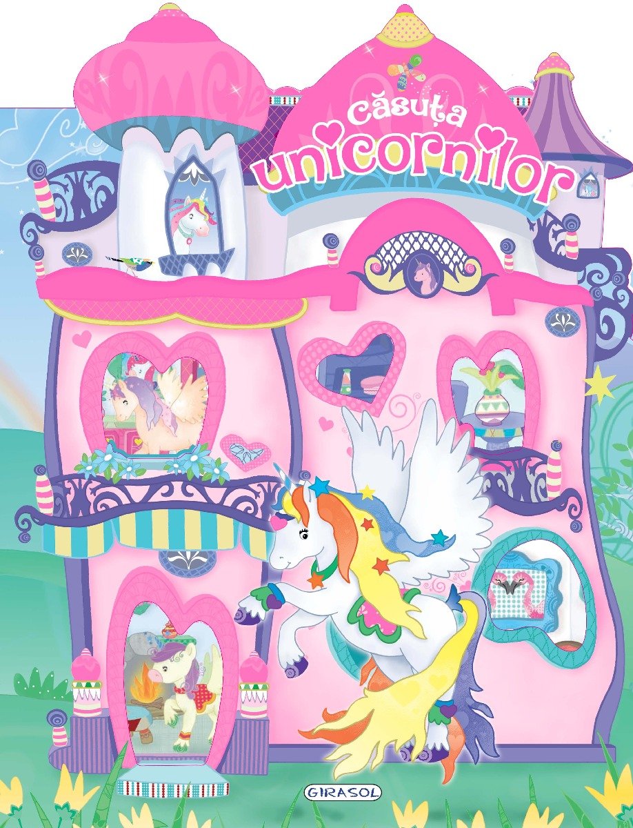 Casuta unicornilor cu abtibilduri, Roz