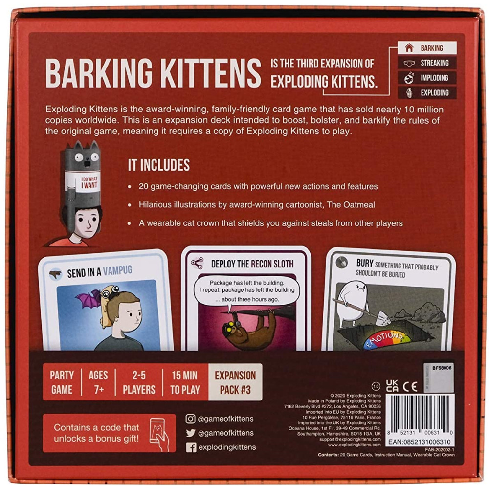 Exploding Kittens Barking Kittens - imagine 2
