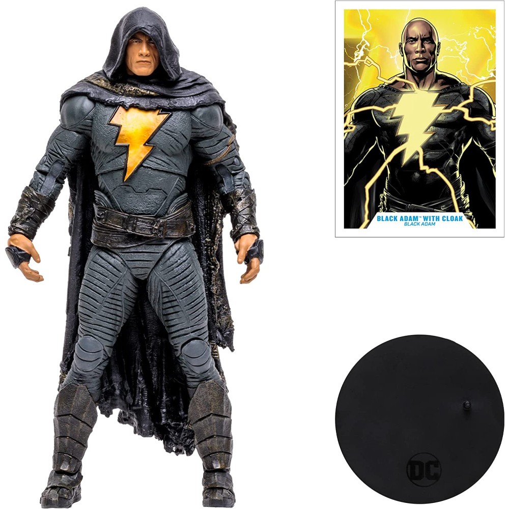 Figurina Articulata DC Black Adam Movie 7in Black Adam with Cloak - imagine 2